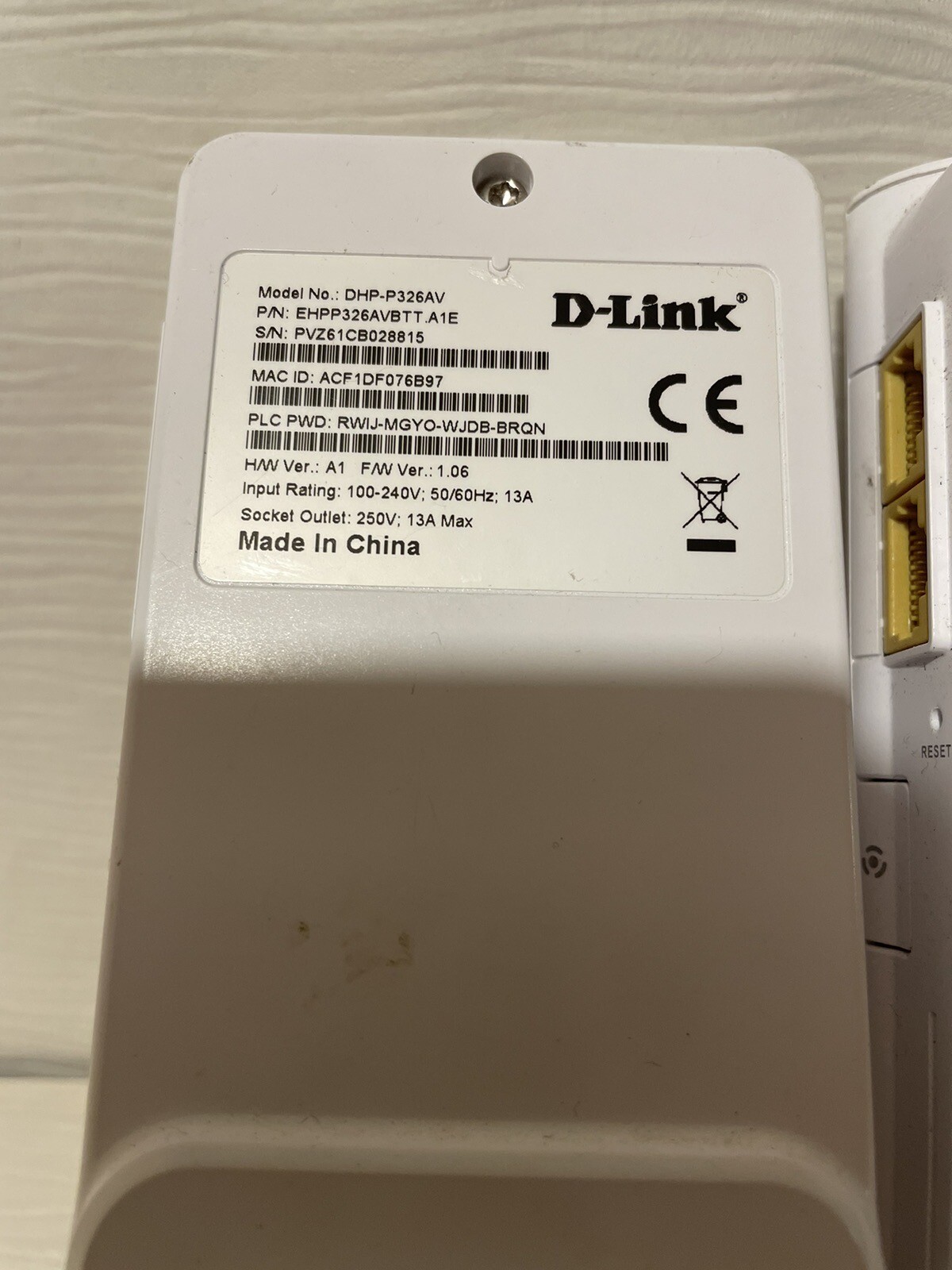 2 x DLINK DHPP326AV POWERLINE ADAPTERS,TalkTalk,BT, Sky+ 2 Free