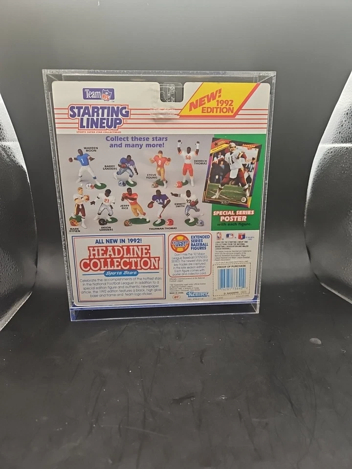 Deion Sanders Atlanta Falcons 1992 alineación inicial viene con estuche de plástico. Foto 2 de 2