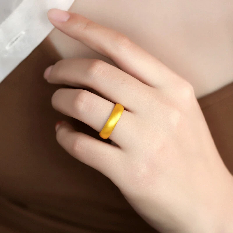 Plain 24k shop gold ring