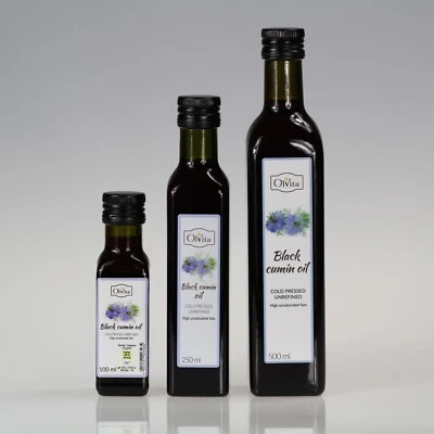 OL'VITA RAW BLACK SEED OIL - Black Cumin (Nigella sativa), Cold Pressed Ol’Vita