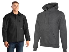 Bundle - Berne Coat with Champion wicking Hoodie - Large Winter Work Coat