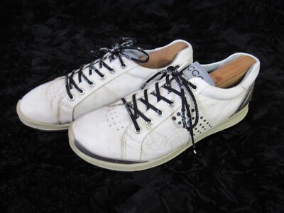 Ecco Yak Natural Motion White Leather Golf Shoes Spikeless Men s Size 45/11 US M