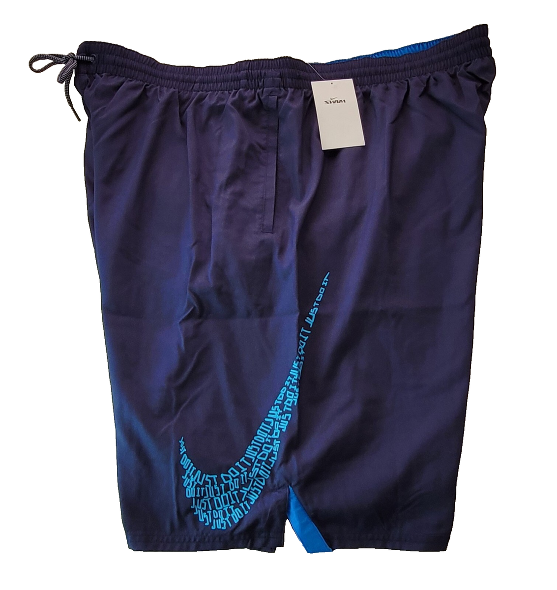 Nike Men's Swim Shorts 4XL Split Breaker Volley Trunks Navy Blue
