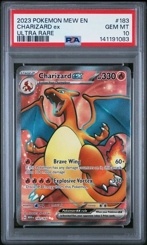 2023 POKEMON MEW EN-151 ULTRA RARE #183 CHARIZARD EX PSA 10