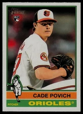 2025 Topps Heritage #219 Cade Povich RC Baltimore Orioles