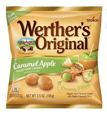 Werther's Original Hard Apple Filled Caramel Candy, Werthers Caramels, 5.5oz