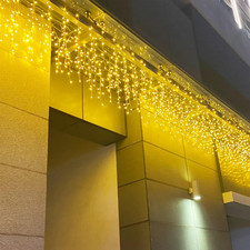 Icicle Lights, 13 FT 96 LED 8 Modes, Christmas String Fairy Hanging Ceiling Twin