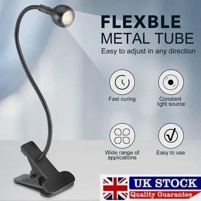 NAVITROEY Flexible Clamp Clip On USB Desk Lamp Reading Light LED Bed Table Bedside Night