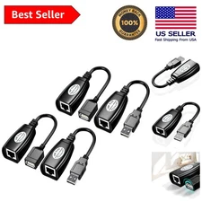 Reliable USB Over Ethernet Extender - Plug & Play, 2 Pairs Included