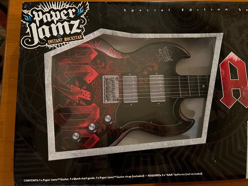 Paper Jamz AC/DC Guitar Special Edition Series Instant Rock Star 2009 Open Box - Image 2 of 4