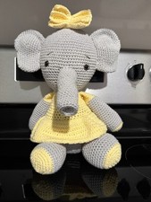 Crochet Elephant Handmade Stuffed Female Adorable Gift 13  