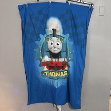 Vintage Thomas The Tank Engine Quilt Blanket Thomas Friends Kids Blue 42x58 In
