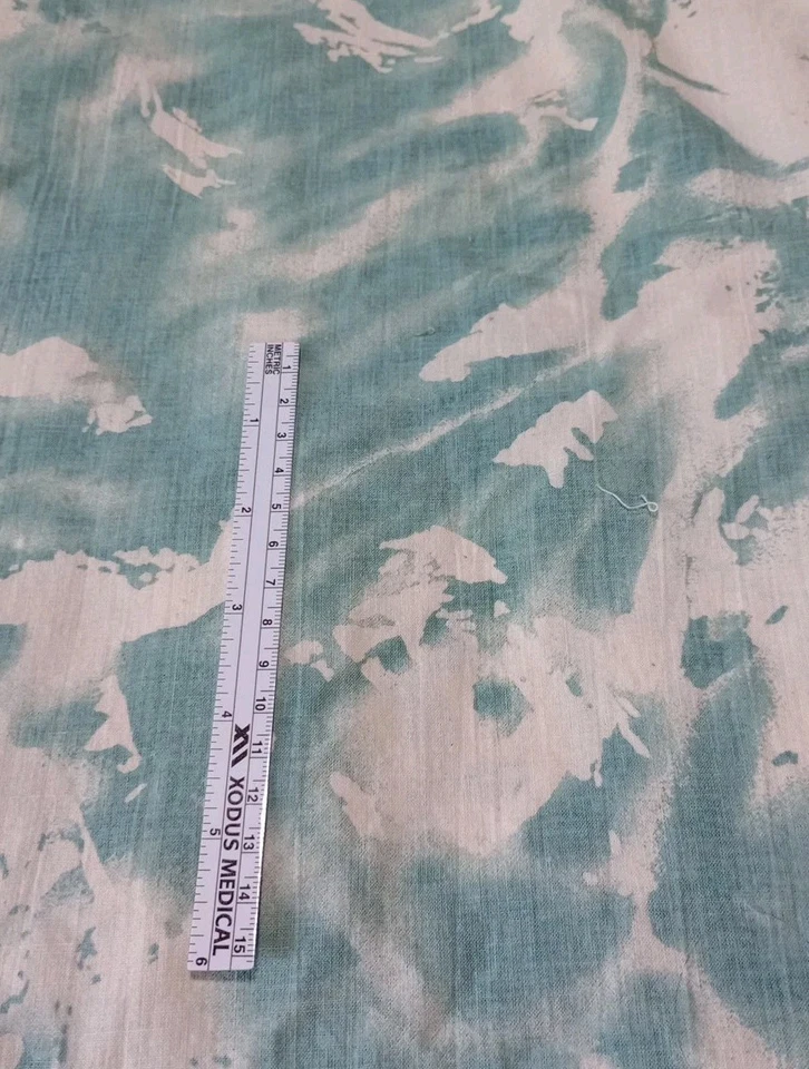 Seafoam Green & Cream Med Weight Textured 100% Cotton Fabric - Garments 2.5 Yds - Image 4 of 4
