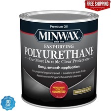 Minwax Fast-Drying Polyurethane, Gloss, Clear, 1 Quart