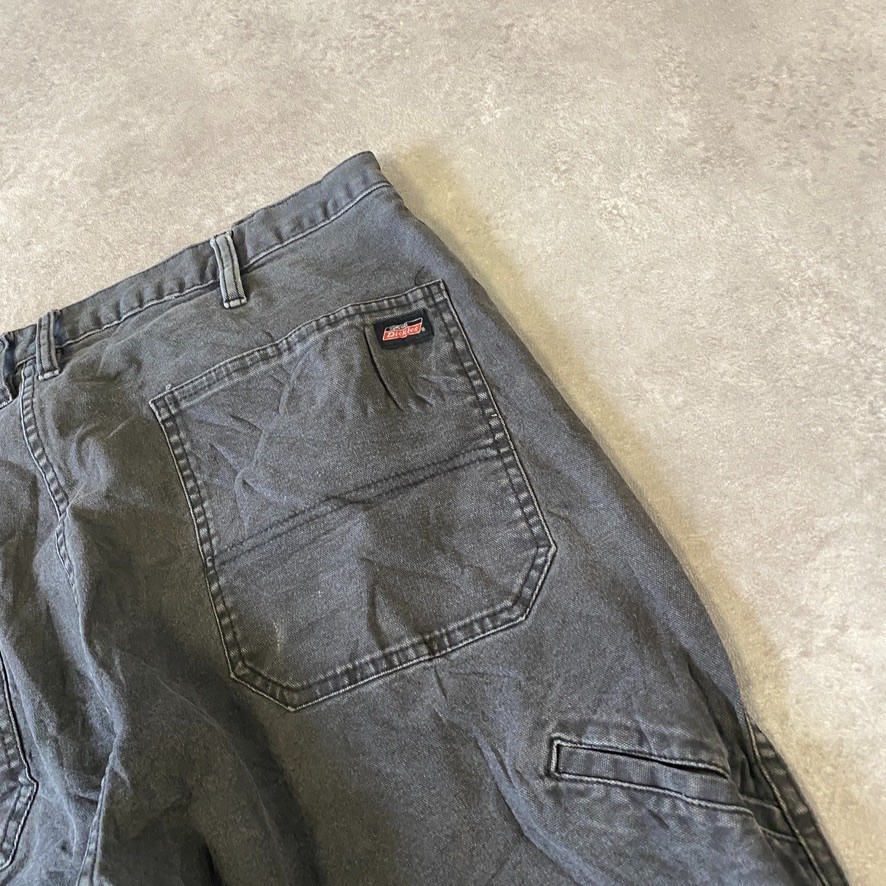 Dickies Jeans Mens 36" Y2K Relaxed Fit Workwear Denim Trousers, Washed Black image 8