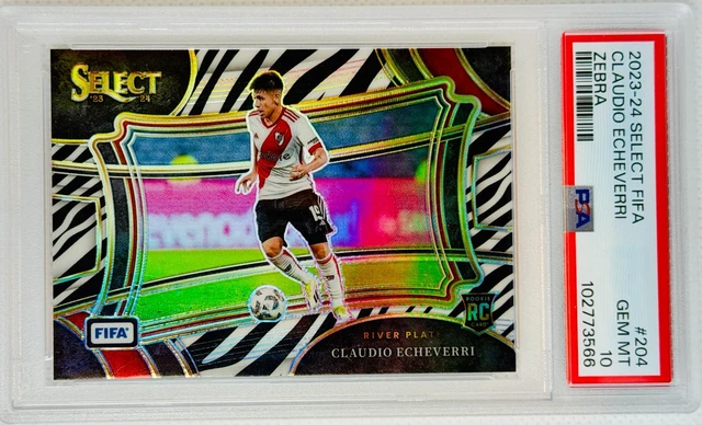 2023-24 Select FIFA Field Level Zebra #/25 CLAUDIO ECHEVERRI ROOKIE SSP PSA 10