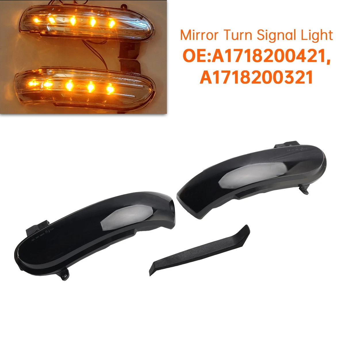 Indicatori Di Direzione Laterali A LED Per Mercedes SLK R170 E Vaneo W414 – Set Completo – Plug & Play – Nero - 6