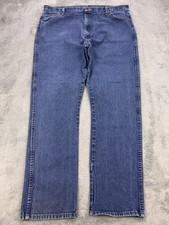 Wrangler Jeans Men 42x34 Blue Cowboy Cut Denim Western 13MWZ