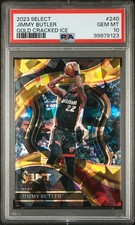 2023 PANINI SELECT GOLD CRACKED ICE #240 JIMMY BUTLER 7/10 PSA 10