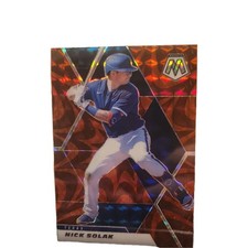 2021 Panini Mosaic Nick Solak #104 Reactive Red Mosaic Prizm, Texas Rangers, MLB