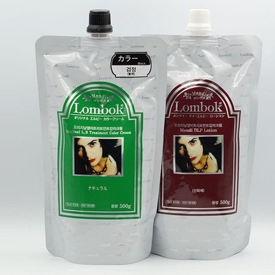 Lombok Original Henna   Color Treatment Cream 500ml + 500ml (5 Color)-Black
