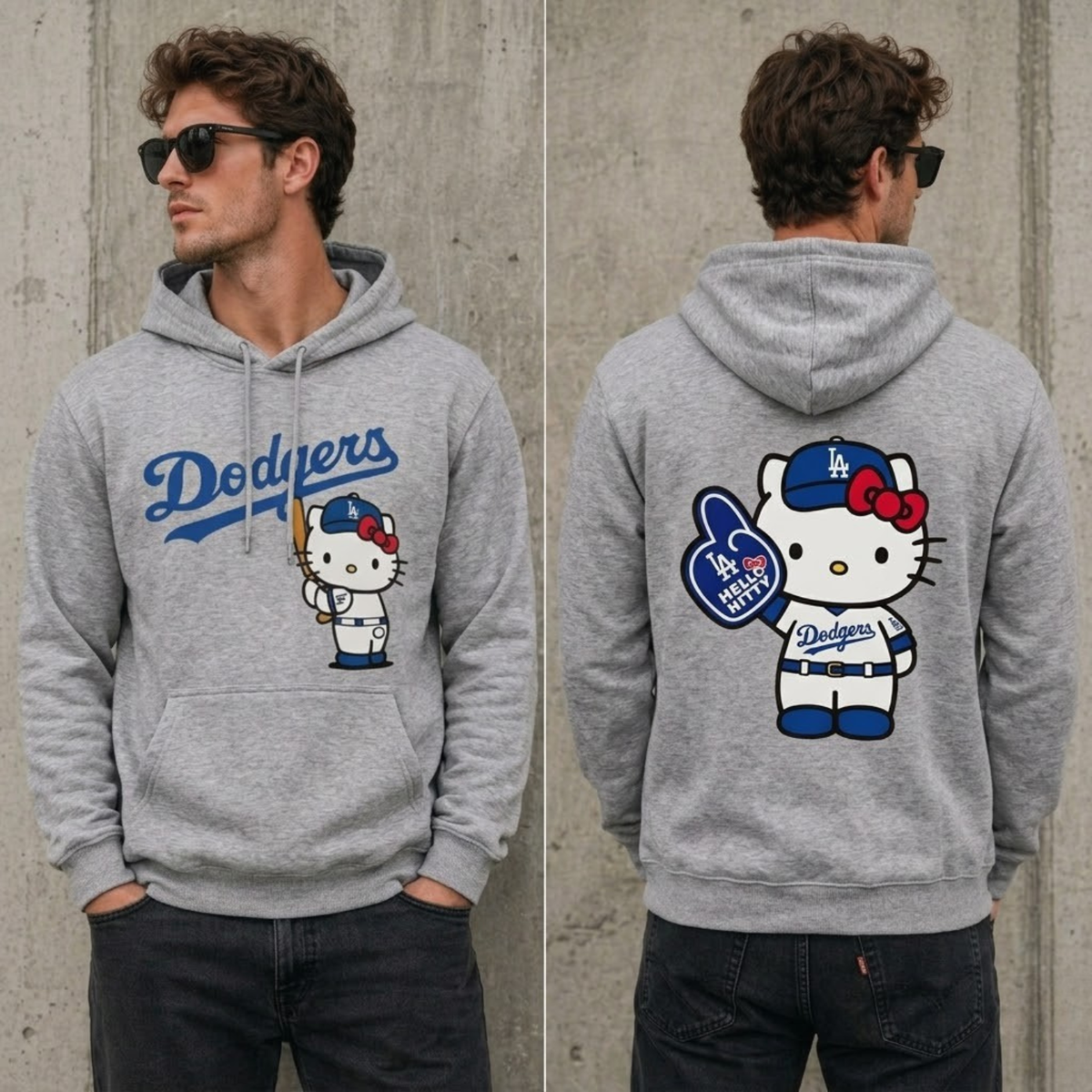 Dodger x Hello Kitty Hoodie 26 April 13 x Met Size S-5XL | eBay