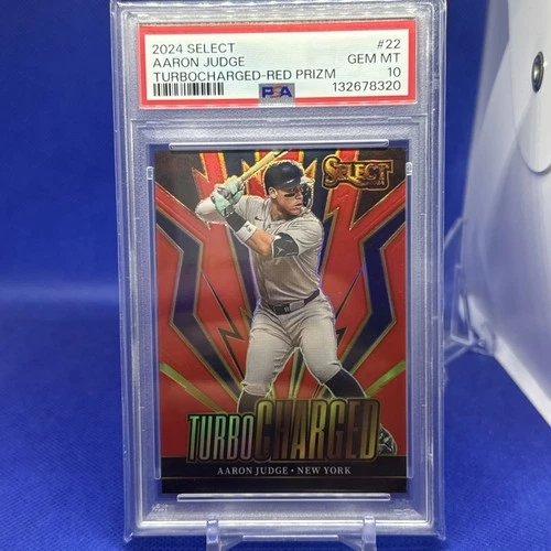 2024 Panini Select - Turbocharged Aaron Judge Red Prizm /99 PSA 10 GEM💎