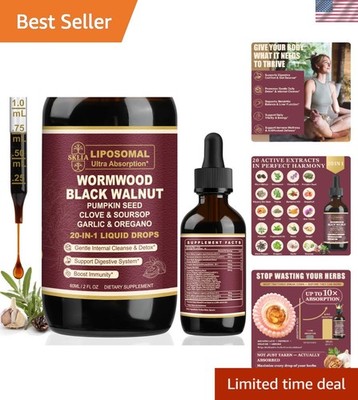 Rapid Bioavailability 20-in-1 Herbal Cleanse Drops - Digestive & Immune Support