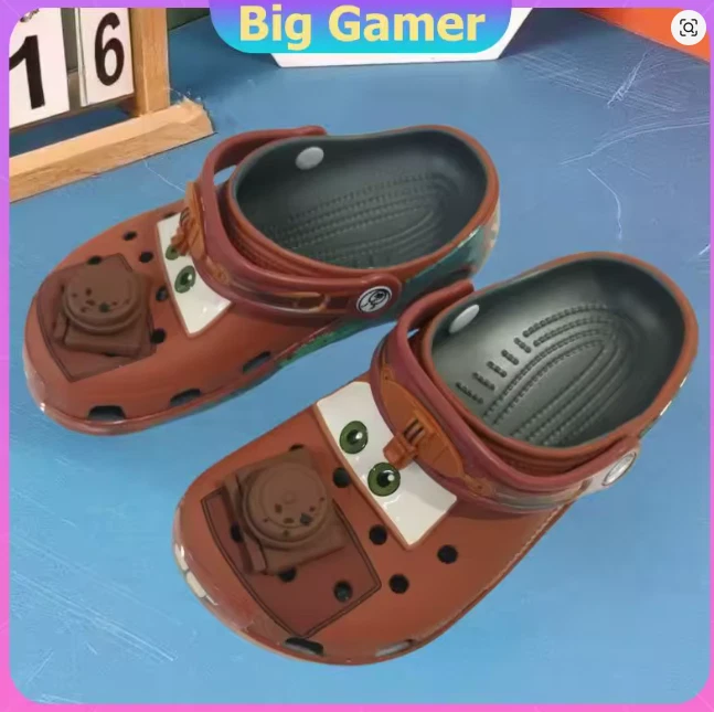 Disney Pixar Cars Tow Mater Crocs Brown Clogs Sandals - Image 2 of 3