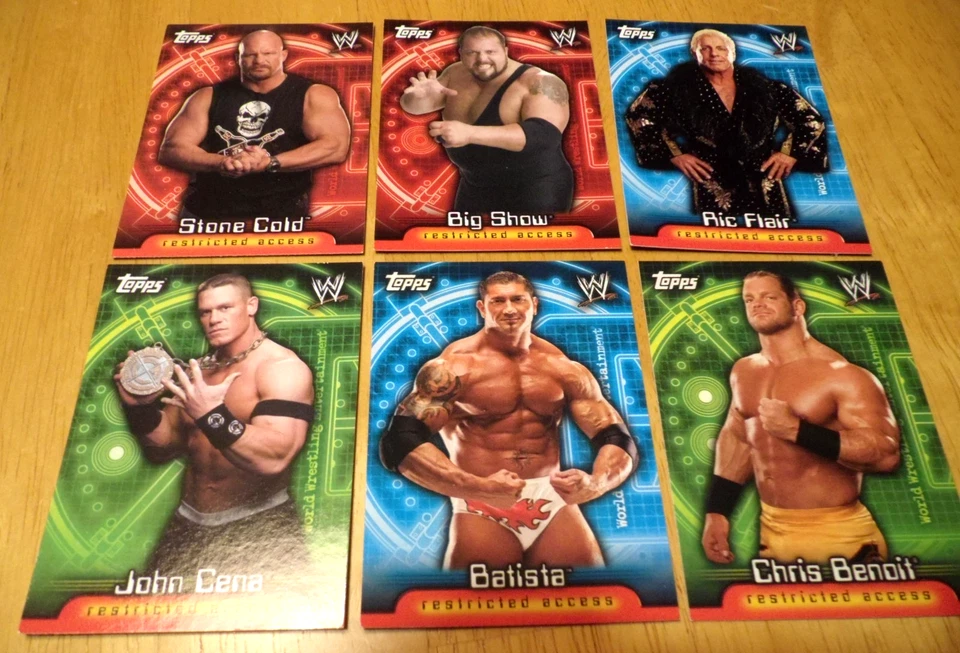 2006 Topps WWE Insider Restricted Access 55 Cards w Foil & Chris Benoit #40 more - Image 2 of 4