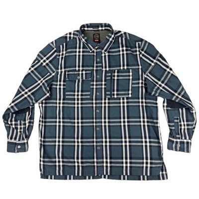 Wrangler Men's XL ATG Plaid Flannel Shirt All Terrain Outdoor Hiking Trails
