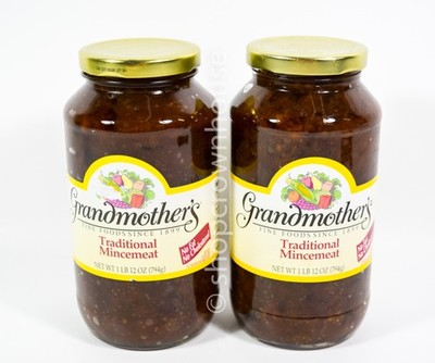 2 Grandmother's Traditional Mincemeat 28 Oz. jar 02/26/2028 No Fat Pies Cookies
