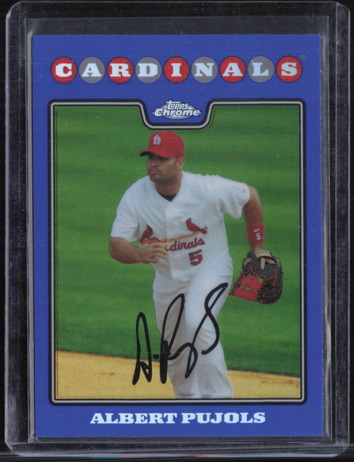 2008 Topps Chrome Blue Refractor #131 Albert Pujols /150