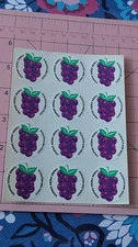 Vintage Stickers Scratch N Sniff Matte 3M Grape Sheet READ