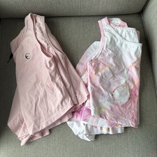 Essenclo Girls Lot Of 2 Sets Of Top And Butterfly Skorts Pink Marble - 13/14