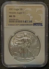 2021-W $1 1-oz T 1 American Silver Eagle NGC MS70 35th Anniversary