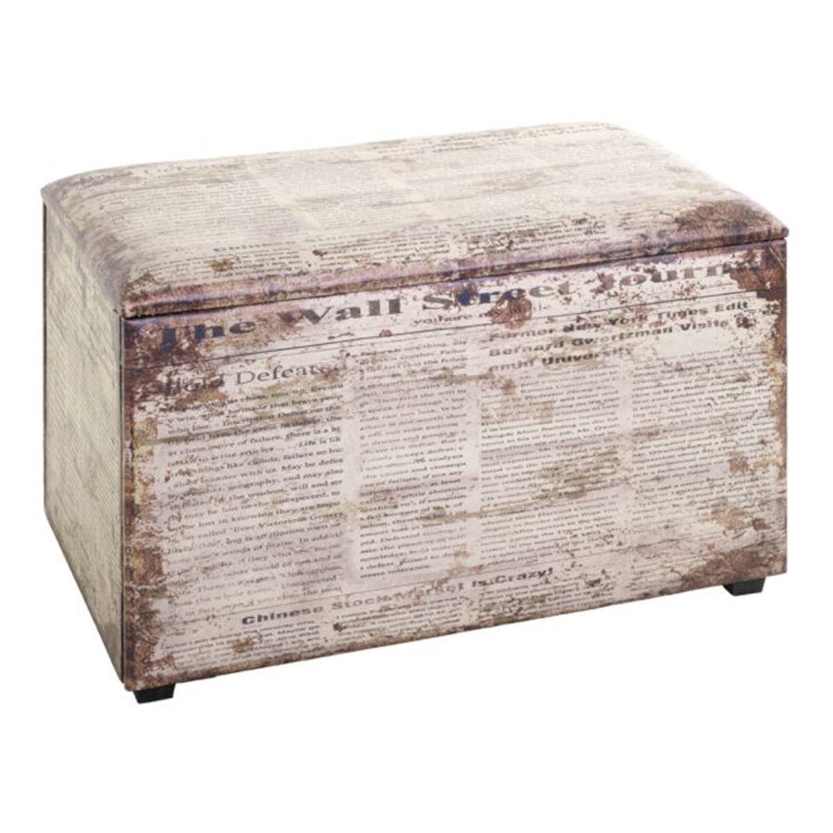 Coffre de rangement vintage Era 65cm en bois massif naturel et finitions premium