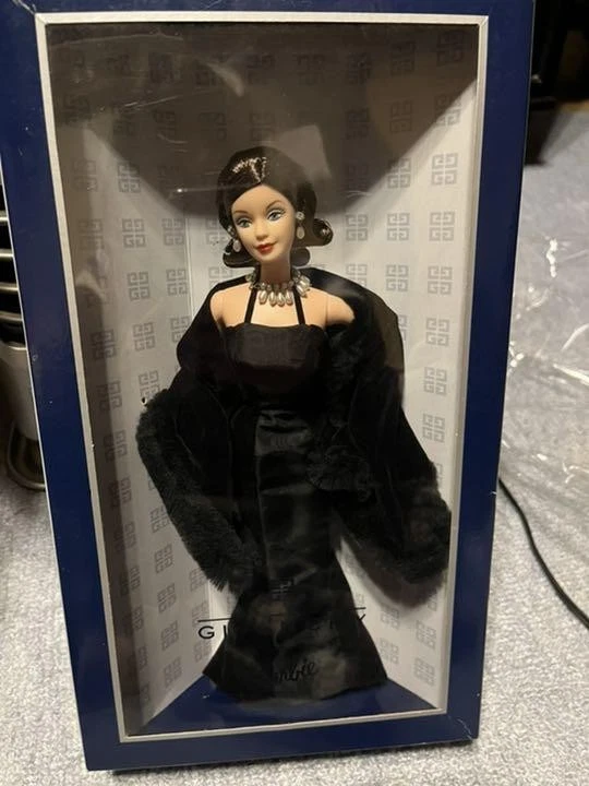 Mattel Barbie Givenchy Edizione Limitata Costume Abito da Sera Nero Con Perla