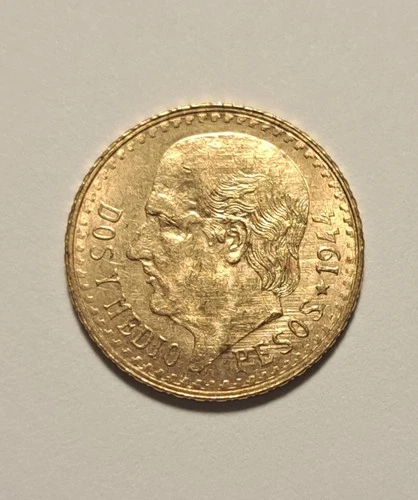 1944 Mexico 2.5 Pesos Gold — photo from the most recent tracked eBay sale