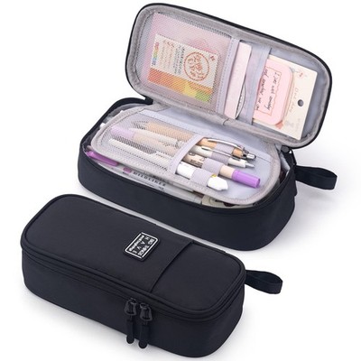 CICIMELON Durable Pen Pencil Case for School Supplies, High Medium, Black