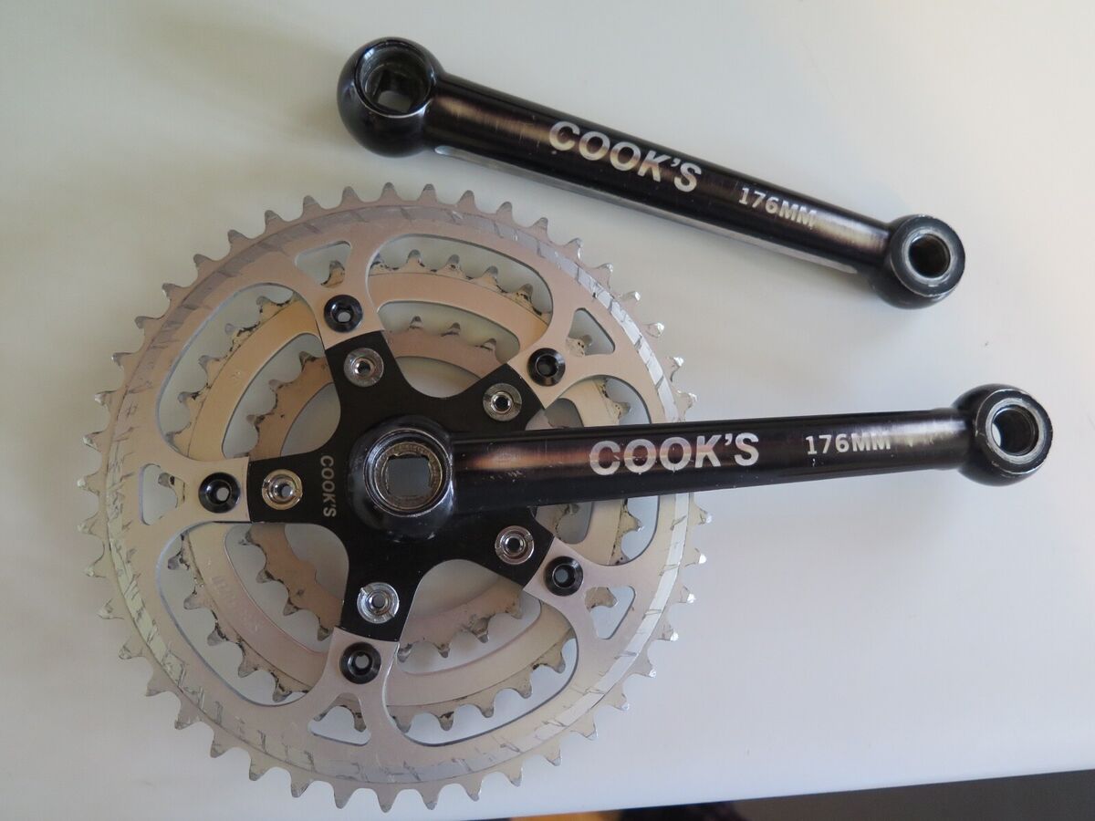 Vintage Cook 's Crankset with 46,36,26 chain rings | eBay Vintage Cook 's Crankset with 46,36,26 chain rings | eBay