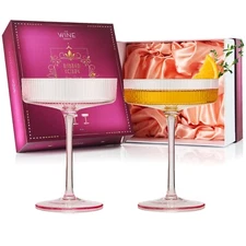 Vintage Art Deco Coupe Glasses, Martini, Champagne & Cocktail Ribbed Glass 7 ...