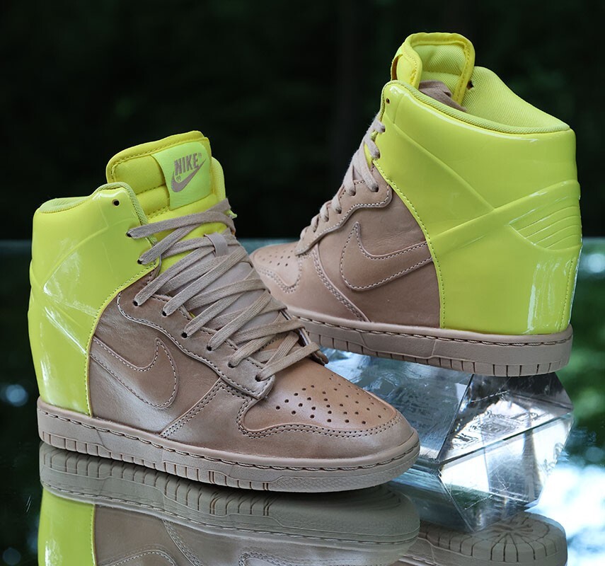 Nike Dunk Sky Hi VT QS Women's Size 5.5 Tan Sonic Yellow Custom