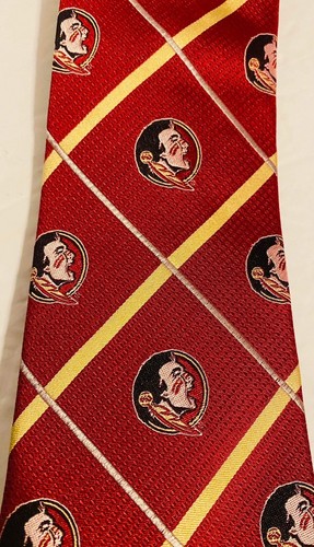 Florida State Seminoles Necktie Eagles Wings Very Good Pre-Owned Condition - Picture 11 of 24