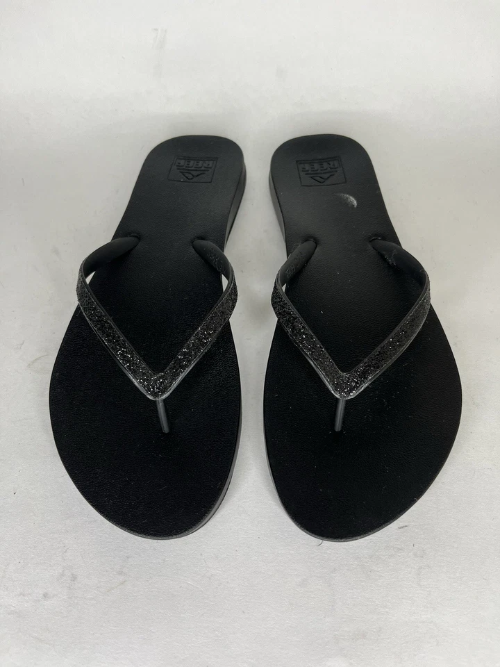 Chanclas Reef para mujer talla 8-9 sandalias negras de goma sin PVC Foto 2 de 4