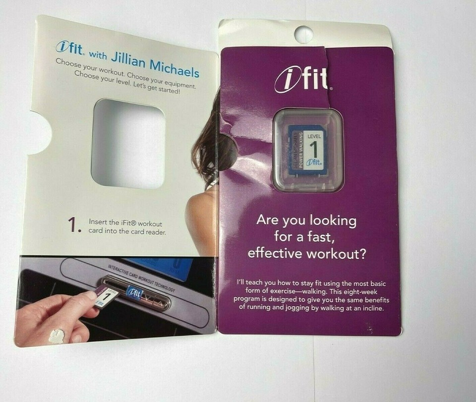 iFit Jillian Michaels Power Walking Level 1 SD Card Workouts Treadmill