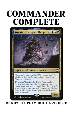 Wrexial, the Risen Deep MILL SPELL STEAL Magic MTG Custom Commander Deck Wrexial, the Risen Deep MILL SPELL STEAL Magic MTG Custom Commander Deck