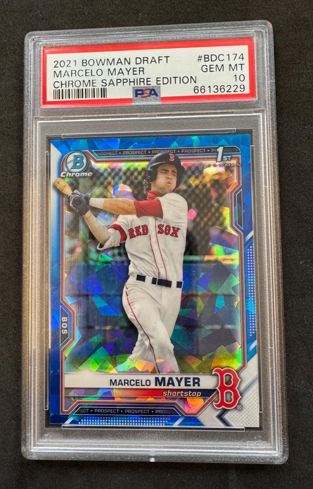 PSA 10 MARCELO MAYER 1st 2021 Bowman Chrome Draft SAPPHIRE REFRACTOR RC GEM MINT