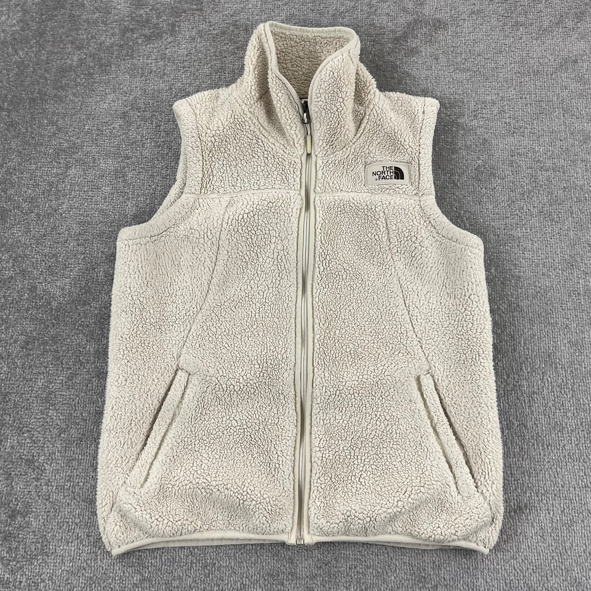 THE NORTH FACE Vest Womens Medium Cream White Tan Campshire THE NORTH FACE Vest Womens Medium Cream White Tan Campshire