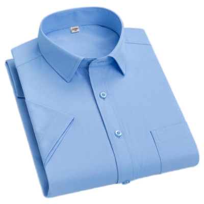 Mens Formal Shirts Office Short Sleeves Striped Bussiness Casual Summer Shirts